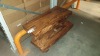 BRAND NEW SOLID SUAR WOODEN RIVER COFFEE TABLE / NO LEGS 100 X 100 X 30 RRP £725 - 2
