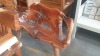 BRAND NEW SOLID TEAK ROOT WOODEN 2 SEATER BENCH 50 X 90 X 120cm RRP £400 - 2
