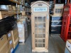 BRAND NEW SOLID NATURAL MINDI WOOD TELEPHONE CABINET 190 X 58 X58cm RRP £1225 - 2