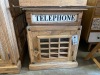 BRAND NEW SOLID MINDI WOODEN TELEPHONE BOX - SIDE TABLE 70 X 50 X 50cm RRP £650 - 2