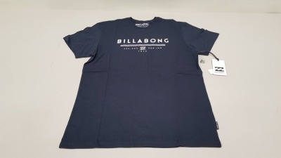 22 X BRAND NEW BILLABONG UNITY T SHIRTS SIZE MEDIUM RRP £20.00 (TOTAL RRP £440.00) (PICK LOOSE)