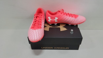 6 X BRAND NEW UNDER ARMOUR CF FORCE 3.0 FG-R-JR FOOTBALL BOOTS UK SIZE 5