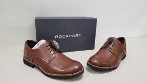 6 X BRAND NEW ROCKPORT COLBEN BROWN SHOES V82368 - SIZE UK 10