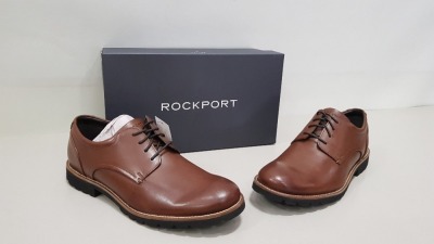 6 X BRAND NEW ROCKPORT COLBEN BROWN SHOES V82368 - SIZE UK 8