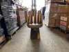 BRAND NEW SOLID SUAR WOODEN PALM STOOL 85 X 55 X 45cm RRP £330 - 2