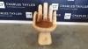 BRAND NEW SOLID SUAR WOODEN PALM STOOL 85 X 55 X 45cm RRP £330