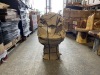 BRAND NEW SOLID SUAR WOODEN PALM STOOL 85 X 55 X 45cm RRP £330 - 2