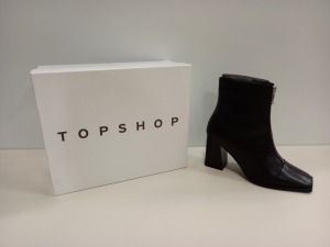 9 X BRAND NEW TOPSHOP HEIDI BLACK SHOES UK SIZE 5 RRP £89.00 (TOTAL RRP £801.00)