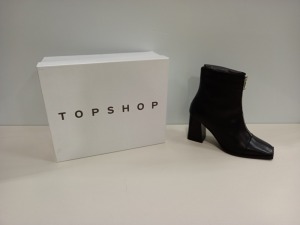 8 X BRAND NEW TOPSHOP HEIDI BLACK SHOES UK SIZE 5 RRP £89.00 (TOTAL RRP £712.00)