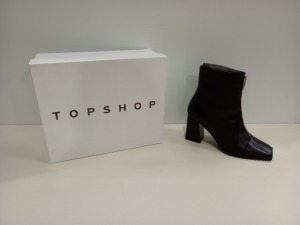 11 X BRAND NEW TOPSHOP HEIDI BLACK SHOES UK SIZE 4 RRP £89.00 (TOTAL RRP £979.00)