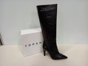 5 X BRAND NEW TOPSHOP TAYLOR BLACK SHOES UK SIZE 3 AND 4 RRP £120.00 (TOTAL RRP £600.00)