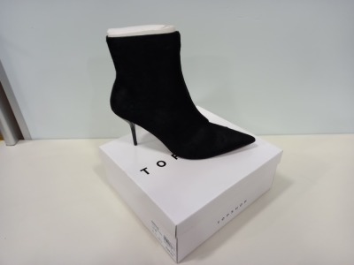 10 X BRAND NEW TOPSHOP HEY BLACK SHOES UK SIZE 6 AND 4 RRP £79.00 (TOTAL RRP £790.00)