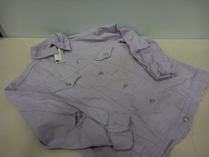 10 X BRAND NEW TOPSHOP LILAC JACKET UK SIZE 12 RRP £49.00 (TOTAL RRP £490.00)