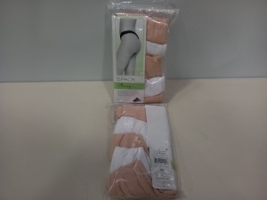46 X BRAND NEW LYCRA FIVE PACK OF THONGS IN NUDE AND WHITE SIZE 12