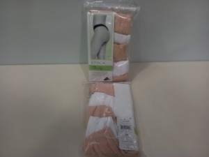 50 X BRAND NEW LYCRA FIVE PACK OF THONGS IN NUDE AND WHITE SIZES 12 AND 14