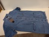 10 X BRAND NEW VILLA BLUE DENIM SHIRT SIZES LARGE AND EXTRA SMALL RRP £38.00 (TOTAL RRP £380.00)