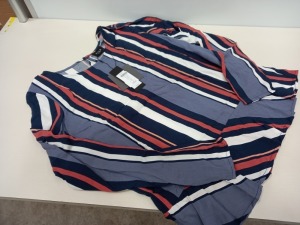 14 X BRAND NEW VILLA STRIPED SHIRTS IN VARIOUS SIZES RRP £28.00 (TOTAL RRP £392.00)