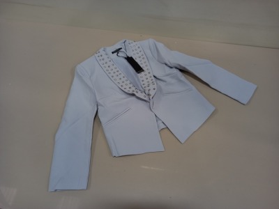 15 X BRAND NEW DROLE DE COPINE PARIS LIGHT BLUE STUDDED JACKET SIZE LARGE