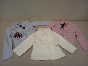 15 PIECE CLOTHING LOT IE DROLE DE COPINE WHITE BLAZER AND PINK AND BLUE DROLE DE COPINE JACKETS ETC