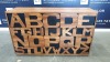 BRAND NEW SOLID TEAK WOODEN ALPHABET SIDEBOARD 150 X 45 X 90cm RRP £1050