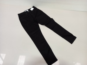 10 X BRAND NEW TOPSHOP BLACK LEIGH JEANS SIZE 26-28 RRP £38.00 (TOTAL RRP £380.00)
