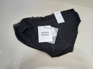 60 X BRAND NEW MAMALICIOUS BLACK PANTIES SIZE M/L