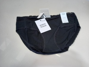 22 X BRAND NEW MAMALICIOUS BLACK PANTIES SIZE L/XL