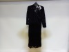 10 X BRAND NEW MAMALICIOUS FLOWER DETAIL BLACK DRESS SIZE LARGE