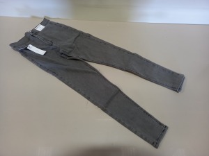 15 X BRAND NEW TOPSHOP GREY JONI DENIM JEANS UK SIZE 10 RRP £36.00 (TOTAL RRP £360.00)