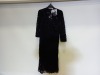 10 X BRAND NEW MAMALICIOUS FLOWER DETAIL BLACK DRESS SIZE MEDIUM