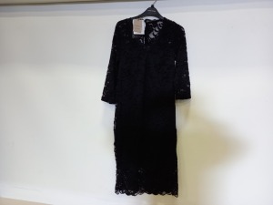 10 X BRAND NEW MAMALICIOUS FLOWER DETAIL BLACK DRESS SIZE LARGE