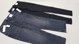 10 X BRAND NEW TOPSHOP JEANS - 6 X JONI JEANS UK SIZE 12 AND 4 X WASHED BLACK JEANS UK SIZE 12