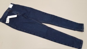 10 X BRAND NEW TOPSHOP JONI BLUE DENIM JEANS UK SIZE 6 RRP £36.00 (TOTAL RRP £360.00)