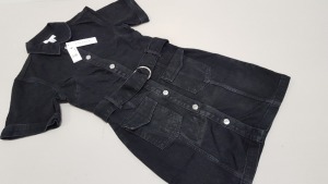 11 X BRAND NEW TOPSHOP BLACK DENIM DRESS UK SIZE 8 RRP £42.00 (TOTAL RRP £462.00)