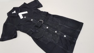 11 X BRAND NEW TOPSHOP BLACK DENIM DRESS UK SIZE 8 RRP £42.00 (TOTAL RRP £442.00)