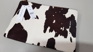 25 X BRAND NEW TOPSHOP COW PRINT PURSE RRP £10.00 (TOTAL RRP £250.00)