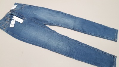 14 X BRAND NEW TOPSHOP LEIGH DENIM JEANS UK SIZE 6 RRP £38.00 (TOTAL RRP £532.00)
