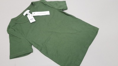 30 X BRAND NEW TOPSHOP GREEN T SHIRTS UK SIZE 6 RRP £6.00 (TOTAL RRP £180.00)