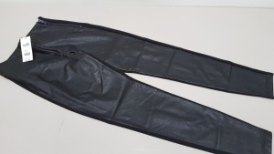 20 X BRAND NEW WALLIS BLACK LEATHER STYLED PANTS UK SIZE 10 RRP £30.00 (TOTAL RRP £600.00)