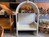 BRAND NEW SOLID TEAK WOODEN ALMA ARBOUR 135 X 80 X 210cm RRP £990 - 2