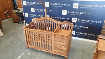 BRAND NEW SOLID TEAK WOODEN BLOSSOM BABY BOX 170 X 60 X 120cm RRP £1300