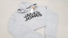 12 X BRAND NEW JACK & JONES GREY HOODIES SIZE DOUBLE XL RRP £25.00 (TOTAL RRP £300.00)