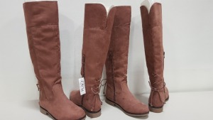 18 X BRAND NEW THE CHILDRENS PLACE DUSTY KNEE HIGH BOOTS SIZE 6 (TOTAL RRP £809.00)