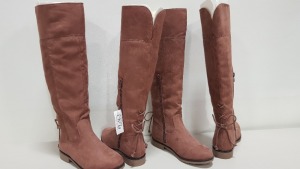 18 X BRAND NEW THE CHILDRENS PLACE DUSTY KNEE HIGH BOOTS SIZE 4 (TOTAL RRP £809.00)