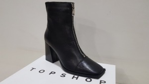 6 X BRAND NEW TOPSHOP HEIDI BLACK SHOES UK SIZE 5 RRP £89.000 (TOTAL RRP £534.00)