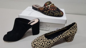 15 X BRAND NEW TOPSHOP SHOES IE RURAL BLACK SHOES, TIDAL BLACK SHOES AND JUNO LEOPARD PRINT SHOES ETC