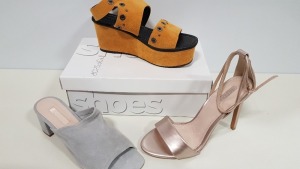 15 X BRAND NEW TOPSHOP SHOES IE RAPHAEL METALLIC HEELS, RICH PINK HEELS AND GINA GOLD HEELS ETC