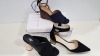 15 X BRAND NEW TOPSHOP SHOES IE WHIRL DENIM WEDGES, RAZZMATAZ HEELS AND LOTUS KHAKI HEELS ETC