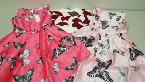 20 PIECE CLOTHING LOT CONTAINING GD KNITTED JUMPERS AND CHARMS FLOWER PRINTED DRESSES IN VARIOUS COLOURS ETC
