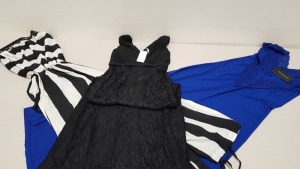 15 PIECE CLOTHING LOT CONTAINING BISOU'S PROJECT BLUE DRESS AND CHARMS PARIS BLACK DRESSES ETC